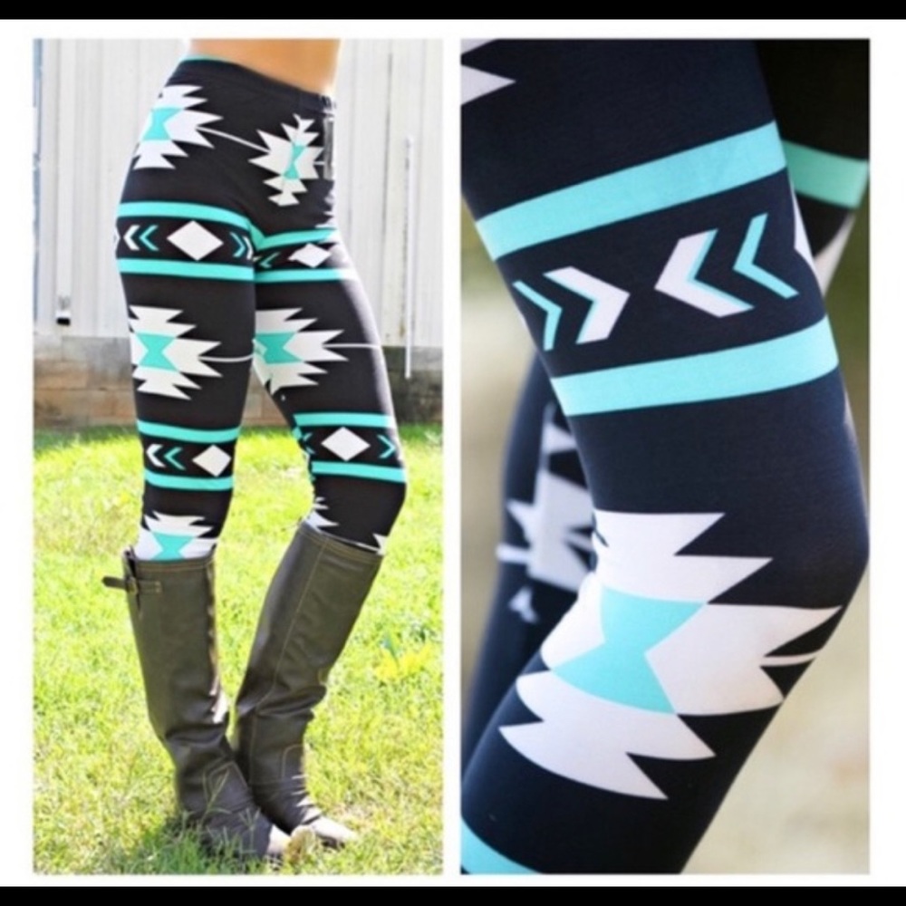 Mint Aztec Leggings